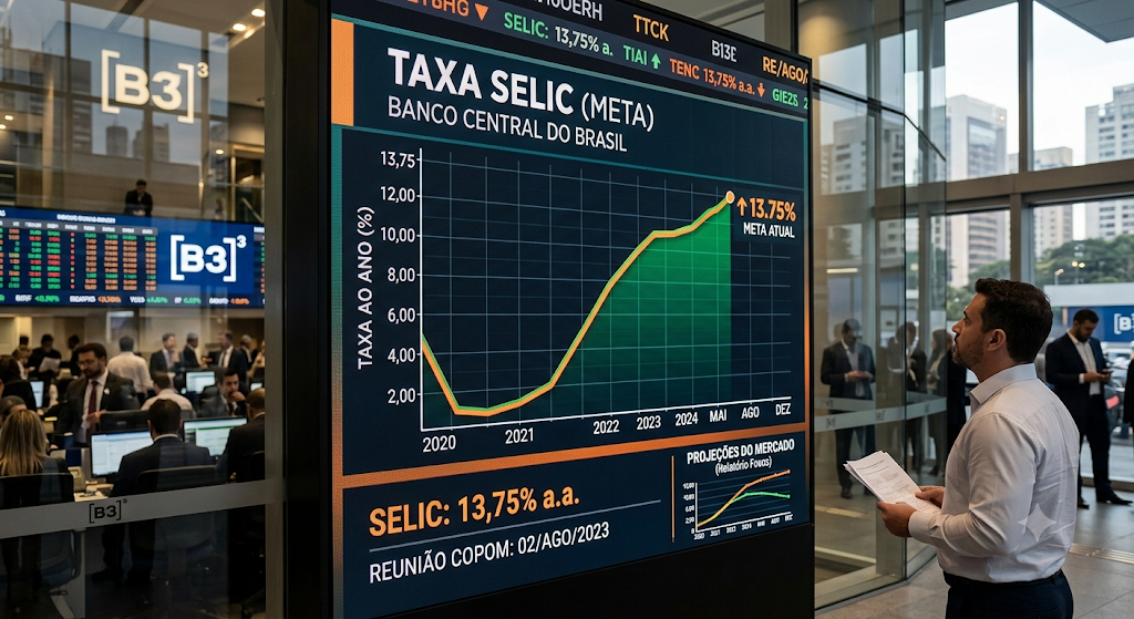 Copom reduz Selic para 13,75% e mantém cautela sobre próximos cortes — Economia & Mercados